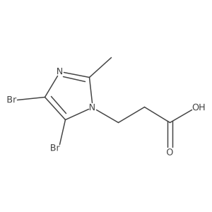 3-(4,5-dibromo-2-methyl-1H-imidazol-1-yl)propanoic acid Structure