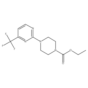 Ethyl 4-[4-(trifluoromethyl)pyrimidin-2-yl]piperazine-1-carboxylate结构式