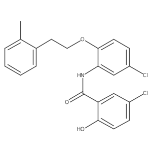 Benzamide,5-chloro-n-[5-chloro-2-[2-(2-methylphenyl)ethoxy]phenyl]-2-hydroxy-结构式