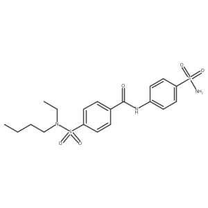 4-(N-butyl-N-ethylsulfamoyl)-N-(4-sulfamoylphenyl)benzamide结构式