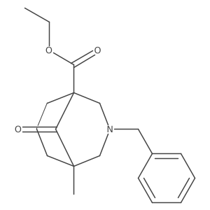 Ethyl 3-benzyl-5-methyl-9-oxo-3-azabicyclo[3.3.1]nonane-1-carboxylate Structure