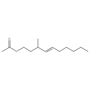(E)-3-Methyldec-4-en-1-yl Acetate Structure