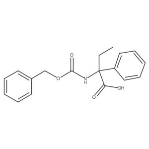 2-{[(Benzyloxy)carbonyl]amino}-2-phenylbutanoic acid结构式