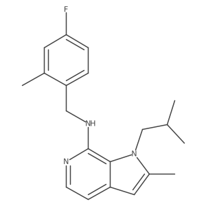 1h-Pyrrolo[2,3-c]pyridin-7-amine,n-[(4-fluoro-2-methylphenyl)methyl]-2-methyl-1-(2-methylpropyl)- Structure