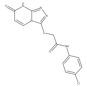 N-(4-chlorophenyl)-2-((7-oxo-7,8-dihydro-[1,2,4]triazolo[4,3-a]pyrimidin-3-yl)thio)acetamide结构式