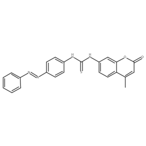 Thiourea, N-(4-methyl-2-oxo-2H-1-benzopyran-7-yl)-N'-[4-(2-phenyldiazenyl)phenyl]- Structure