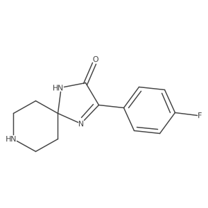 3-(4-Fluorophenyl)-1,4,8-triazaspiro[4.5]dec-3-en-2-one结构式