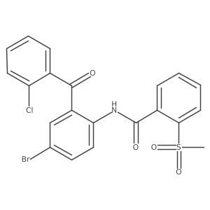 N-[4-bromo-2-(2-chlorobenzoyl)phenyl]-2-methanesulfonylbenzamide结构式