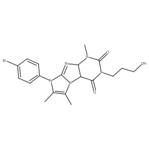 6-(4-Bromophenyl)-2-(3-hydroxypropyl)-4,7,8-trimethyl-4a,9a-dihydropurino[7,8-a]imidazole-1,3-dione Structure