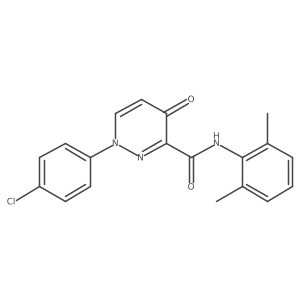 1-(4-chlorophenyl)-N-(2,6-dimethylphenyl)-4-oxo-1,4-dihydropyridazine-3-carboxamide结构式