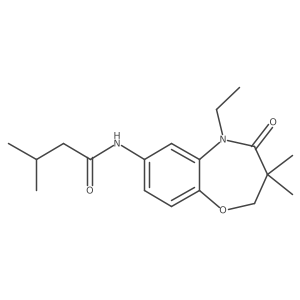 N-(5-ethyl-3,3-dimethyl-4-oxo-2,3,4,5-tetrahydrobenzo[b][1,4]oxazepin-7-yl)-3-methylbutanamide Structure