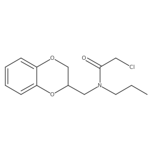 2-chloro-N-(2,3-dihydro-1,4-benzodioxin-2-ylmethyl)-N-propylacetamide结构式