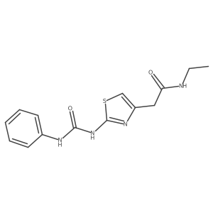 N-ethyl-2-(2-(3-phenylureido)thiazol-4-yl)acetamide Structure