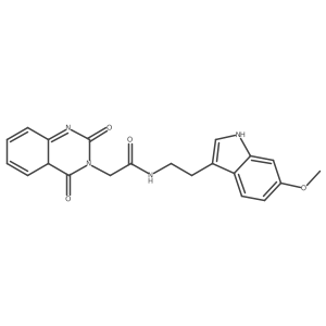 2-(2,4-dioxo-4aH-quinazolin-3-yl)-N-[2-(6-methoxy-1H-indol-3-yl)ethyl]acetamide Structure