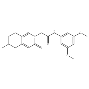 N-(3,5-dimethoxyphenyl)-2-(6-methyl-3-oxo-5,6,7,8-tetrahydrocinnolin-2(3H)-yl)acetamide结构式