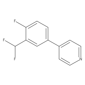 4-[3-(Difluoromethyl)-4-fluorophenyl]pyridine Structure