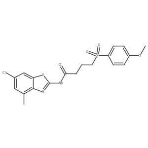 N-(6-chloro-4-methylbenzo[d]thiazol-2-yl)-4-((4-methoxyphenyl)sulfonyl)butanamide结构式