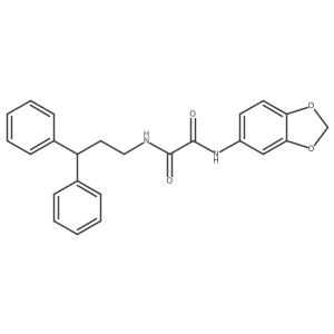 N1-(benzo[d][1,3]dioxol-5-yl)-N2-(3,3-diphenylpropyl)oxalamide Structure