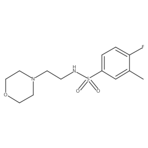 4-fluoro-3-methyl-N-[2-(4-morpholinyl)ethyl]benzenesulfonamide结构式