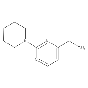 (2-(Piperidin-1-YL)pyrimidin-4-YL)methanamine结构式
