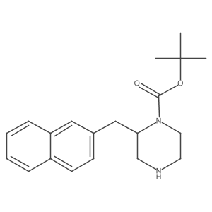 tert-Butyl (S)-2-(naphthalen-2-ylmethyl)piperazine-1-carboxylate结构式