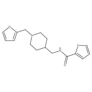 N-((1-(furan-2-ylmethyl)piperidin-4-yl)methyl)thiophene-2-carboxamide结构式