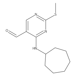 4-(Cycloheptylamino)-2-(methylsulfanyl)-5-pyrimidinecarbaldehyde Structure