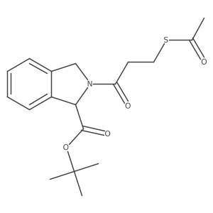 1,1-Dimethylethyl 2-[3-(acetylthio)-1-oxopropyl]-2,3-dihydro-1H-isoindole-1-carboxylate Structure