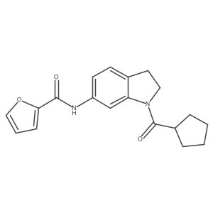 N-(1-cyclopentanecarbonyl-2,3-dihydro-1H-indol-6-yl)furan-2-carboxamide Structure