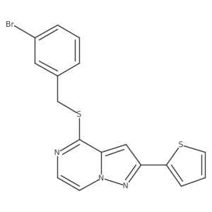 4-[(3-Bromobenzyl)thio]-2-(2-thienyl)pyrazolo[1,5-a]pyrazine Structure