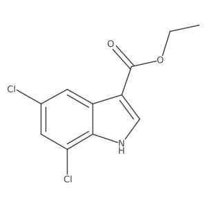 5,7-Dichloro-1h-indole-3-carboxylic acid ethyl ester Structure