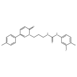 1-(3,4-Difluorophenyl)-3-{3-[3-(4-methylphenyl)-6-oxo-1,6-dihydropyridazin-1-yl]propyl}urea结构式