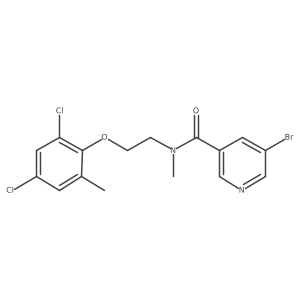 3-Pyridinecarboxamide,5-bromo-n-[2-(2,4-dichloro-6-methylphenoxy)ethyl]-n-methyl- Structure