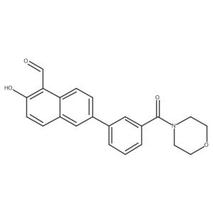 2-Hydroxy-6-[3-(4-morpholinylcarbonyl)phenyl]-1-naphthalenecarboxaldehyde Structure