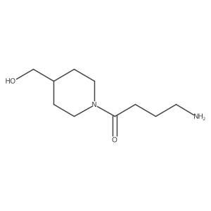 4-Amino-1-[4-(hydroxymethyl)piperidin-1-yl]butan-1-one结构式