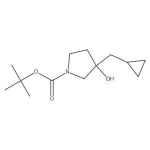 Tert-butyl 3-(cyclopropylmethyl)-3-hydroxypyrrolidine-1-carboxylate结构式