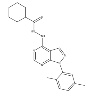 N'-[1-(2,5-dimethylphenyl)-1H-pyrazolo[3,4-d]pyrimidin-4-yl]cyclohexanecarbohydrazide Structure