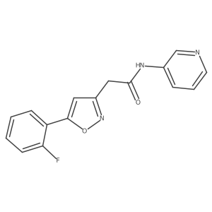 2-(5-(2-fluorophenyl)isoxazol-3-yl)-N-(pyridin-3-yl)acetamide Structure