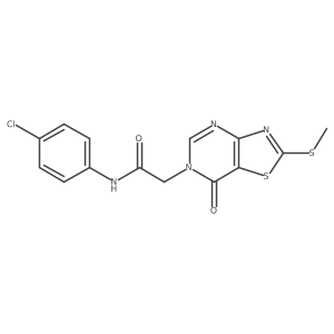 N-(4-chlorophenyl)-2-(2-(methylthio)-7-oxothiazolo[4,5-d]pyrimidin-6(7H)-yl)acetamide结构式