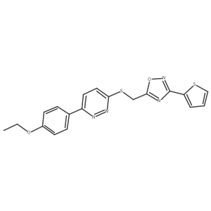 5-(((6-(4-Ethoxyphenyl)pyridazin-3-yl)thio)methyl)-3-(thiophen-2-yl)-1,2,4-oxadiazole结构式