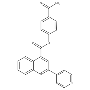 N-(4-carbamoylphenyl)-2-(pyridin-4-yl)quinoline-4-carboxamide Structure