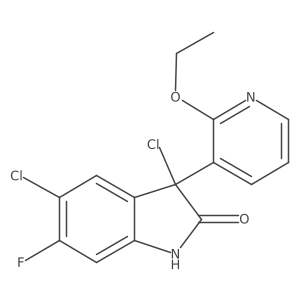 3,5-Dichloro-3-(2-ethoxypyridin-3-yl)-6-fluoro-1,3-dihydroindol-2-one Structure