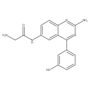 2-amino-N-[2-amino-4-(3-hydroxyphenyl)quinazolin-6-yl]acetamide Structure