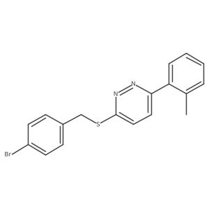 3-((4-Bromobenzyl)thio)-6-(o-tolyl)pyridazine Structure