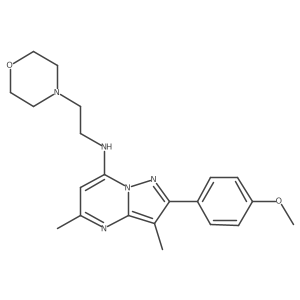 2-(4-methoxyphenyl)-3,5-dimethyl-N-[2-(morpholin-4-yl)ethyl]pyrazolo[1,5-a]pyrimidin-7-amine Structure