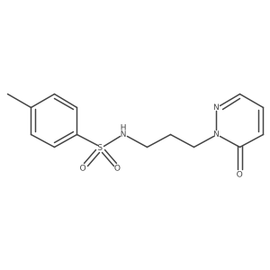 4-methyl-N-(3-(6-oxopyridazin-1(6H)-yl)propyl)benzenesulfonamide Structure