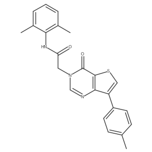 N-(2,6-dimethylphenyl)-2-[7-(4-methylphenyl)-4-oxothieno[3,2-d]pyrimidin-3(4H)-yl]acetamide结构式
