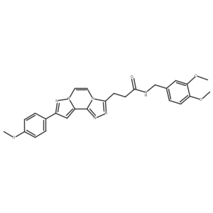N-[(3,4-dimethoxyphenyl)methyl]-3-[11-(4-methoxyphenyl)-3,4,6,9,10-pentazatricyclo[7.3.0.02,6]dodeca-1(12),2,4,7,10-pentaen-5-yl]propanamide Structure