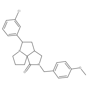 (3aS*,5S*,9aS*)-5-(3-chlorophenyl)-2-(4-methoxybenzyl)hexahydro-7H-pyrrolo[3,4-g]pyrrolizin-1(2H)-one Structure