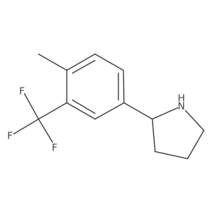(R)-2-(4-Methyl-3-(trifluoromethyl)phenyl)pyrrolidine Structure